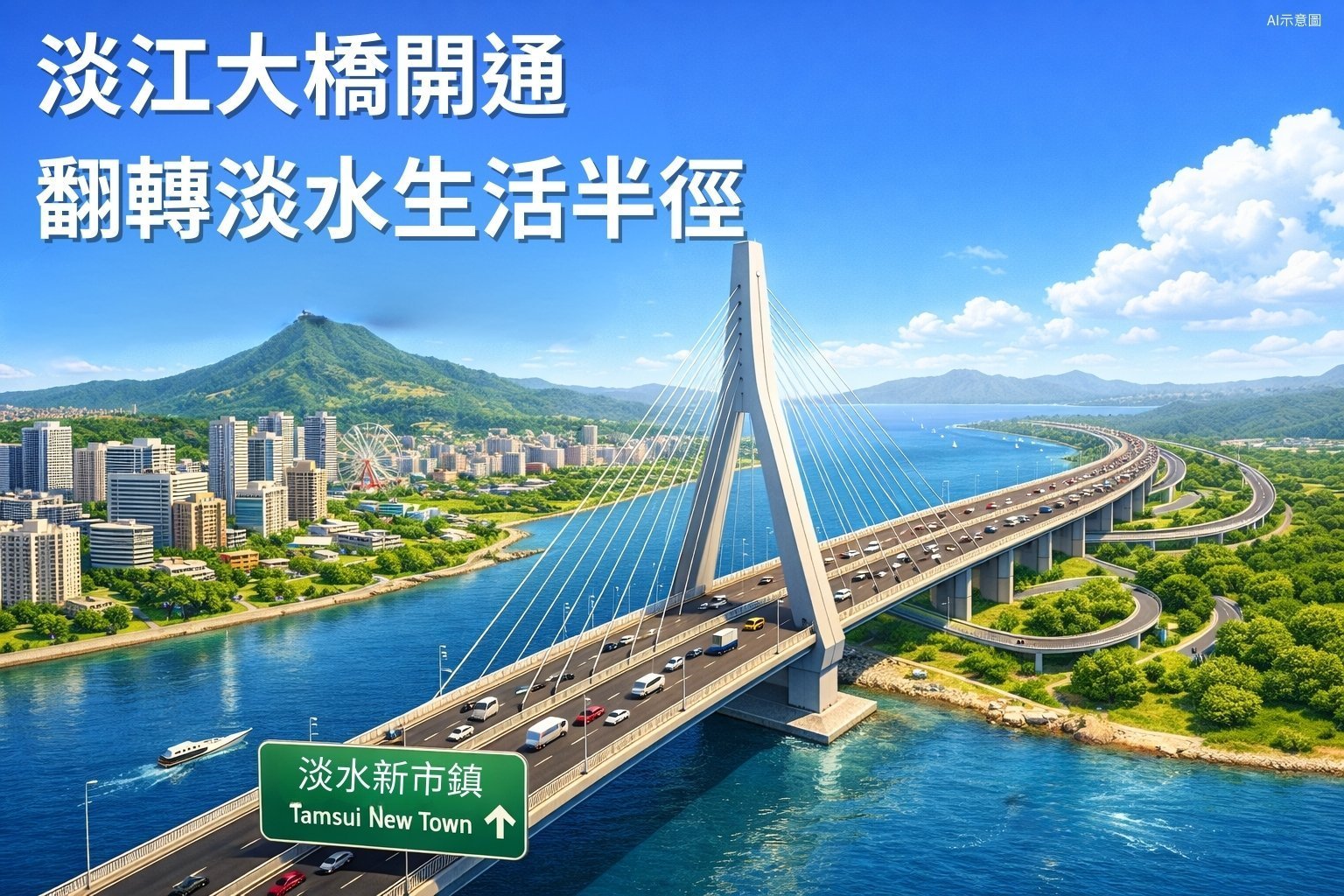 【淡水新市鎮交通利多解析】淡江大橋開通,翻轉淡水生活半徑