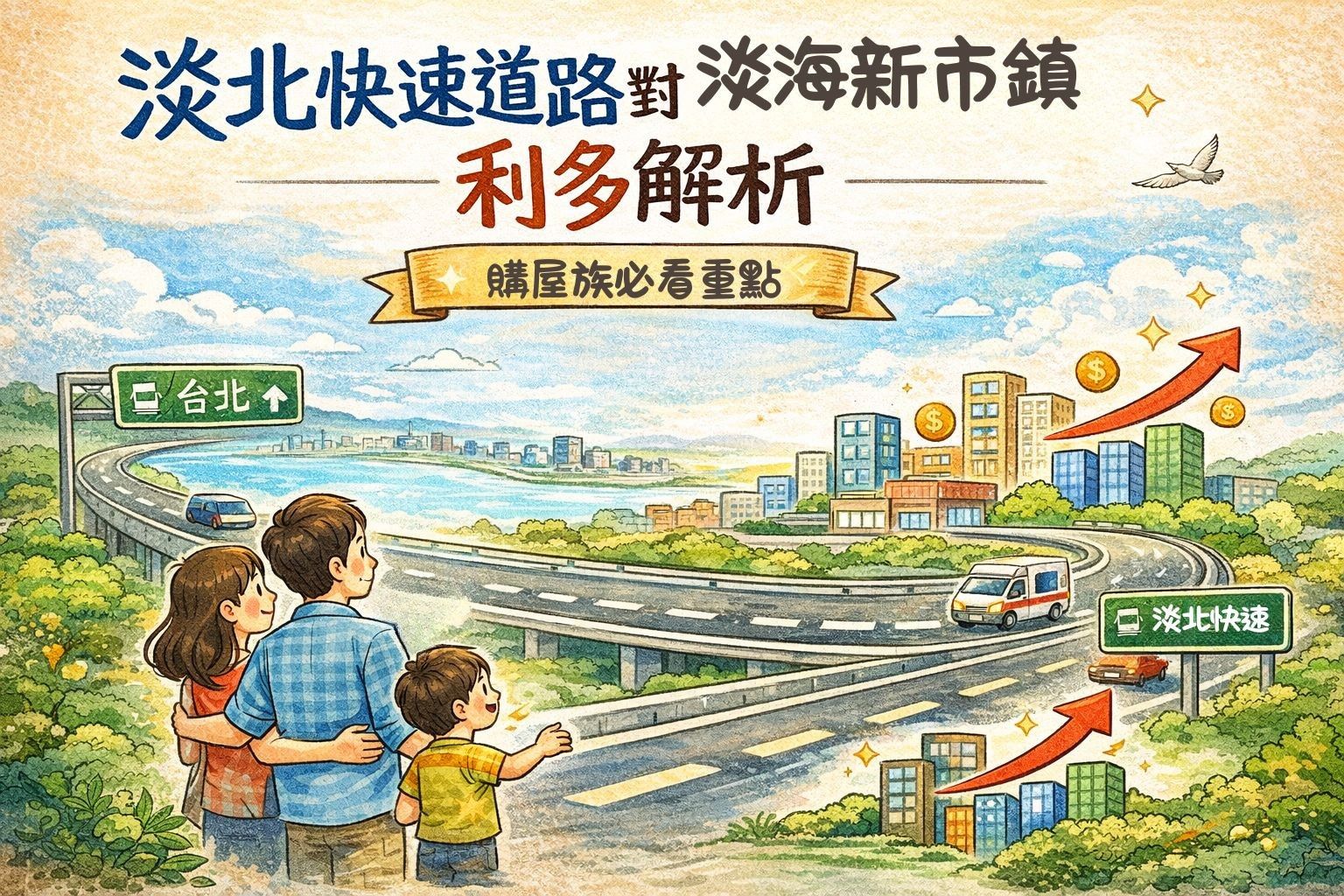 淡北快速道路對淡海新市鎮的利多解析 |鳳梨建築行銷市場觀察