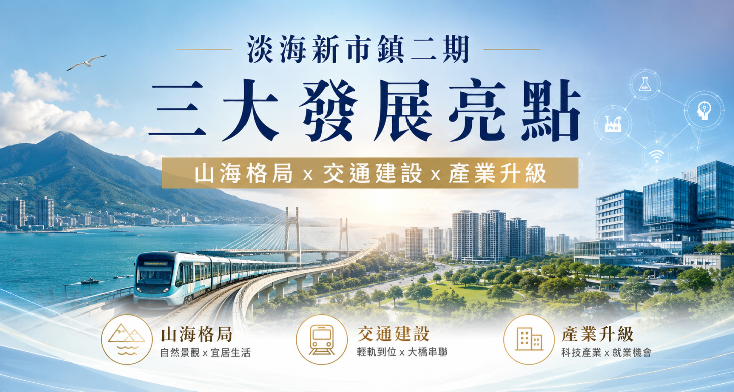 淡海新市鎮二期｜山海格局x交通建設x產業升級｜鳳梨建築行銷